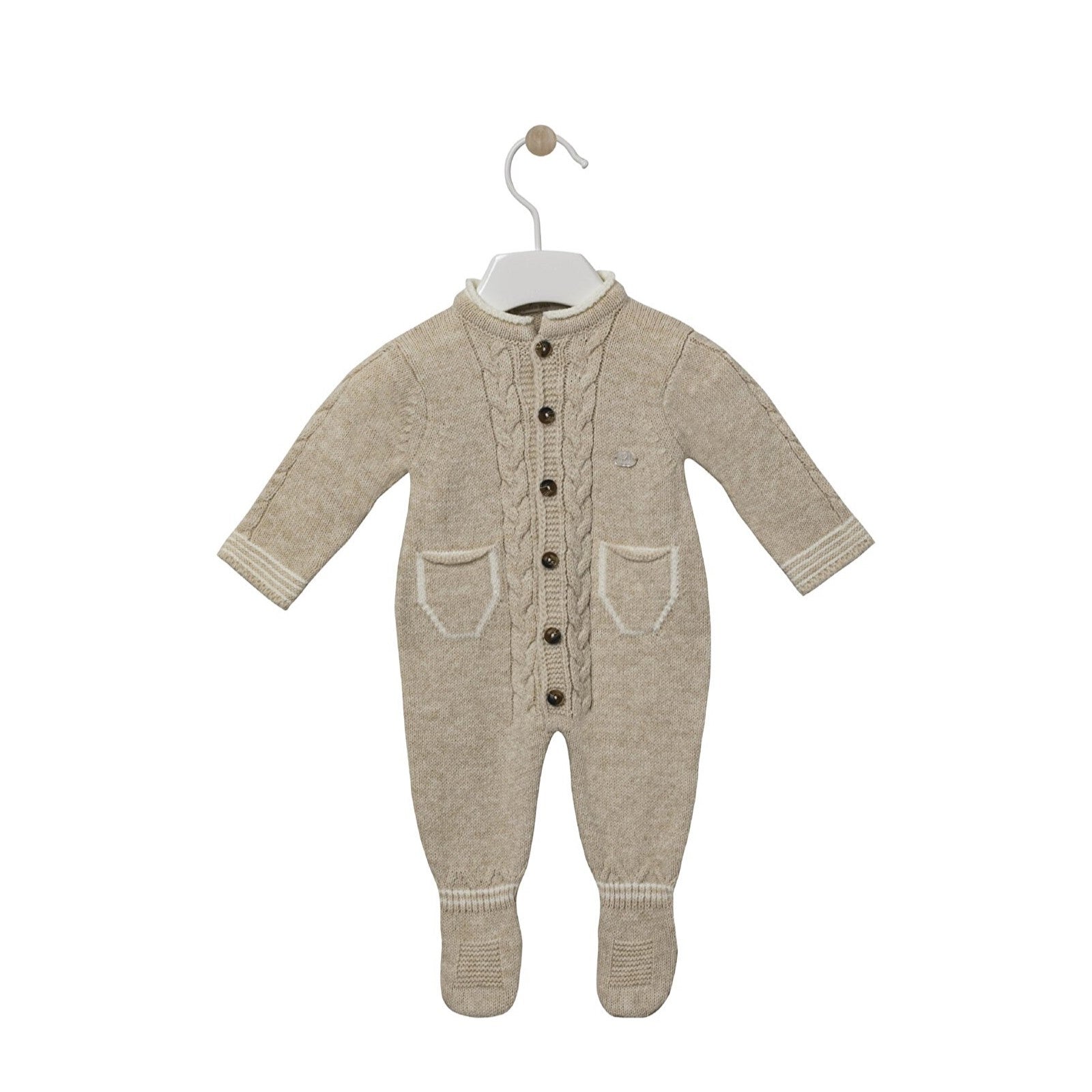 WINTERS BEIGE GEBREID BABYPAKJE