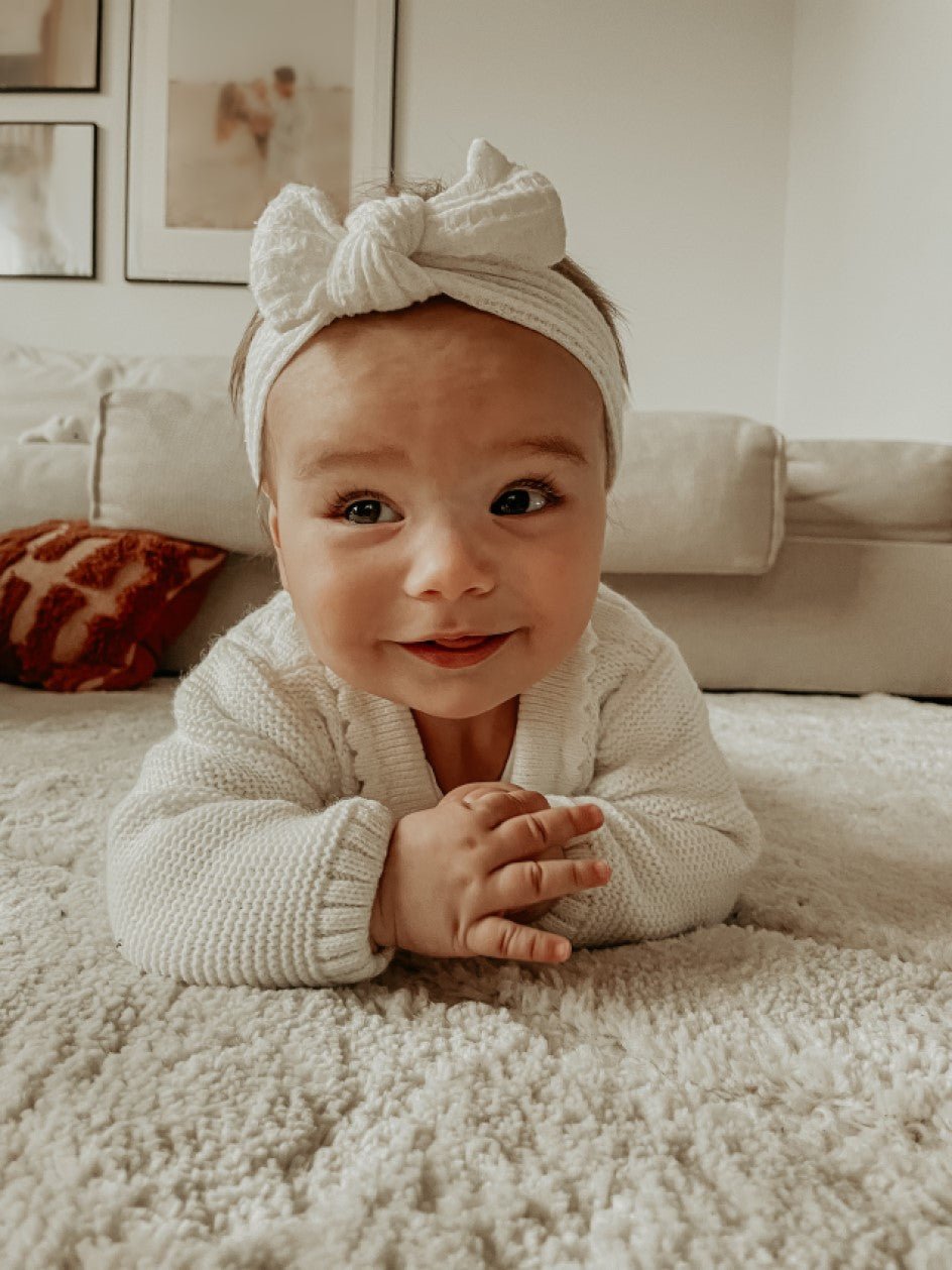 LE MERÉ KNITTED BABY ONESIE - OFF-WHITE - Mini Miracle